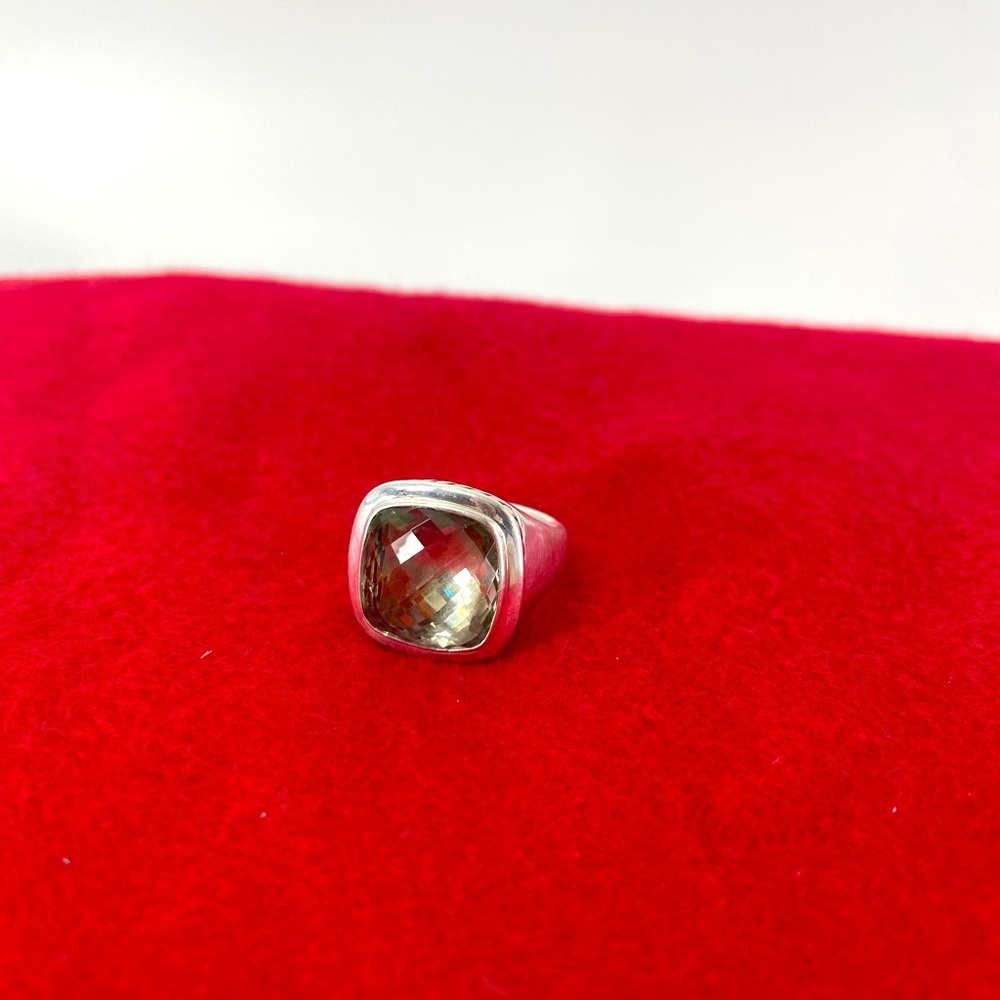 David Yurman Silver Ring with Smoky Quartz